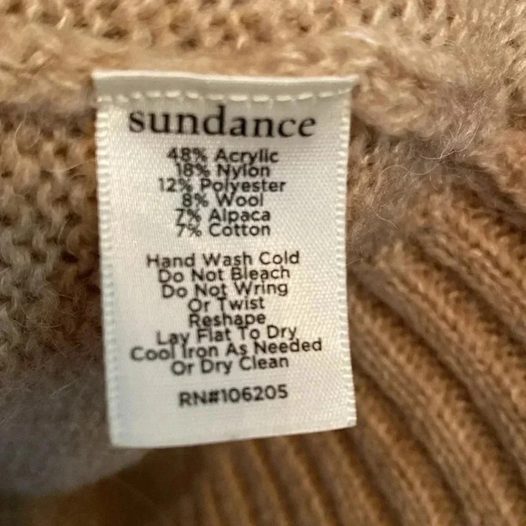 Sundance tan/cream sweater - large - cowl neck - great condition - Picture 3 of 6